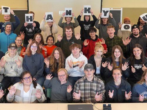 Students saying "thank you!"