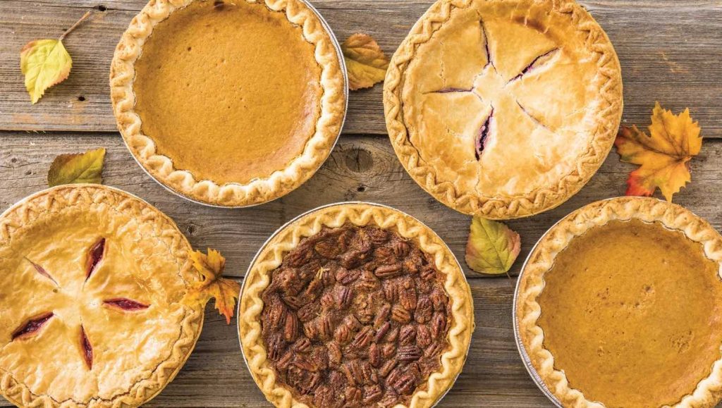Picture of pies for the annual pie auction associated with the Eastern Oregon Backcountry Festival.