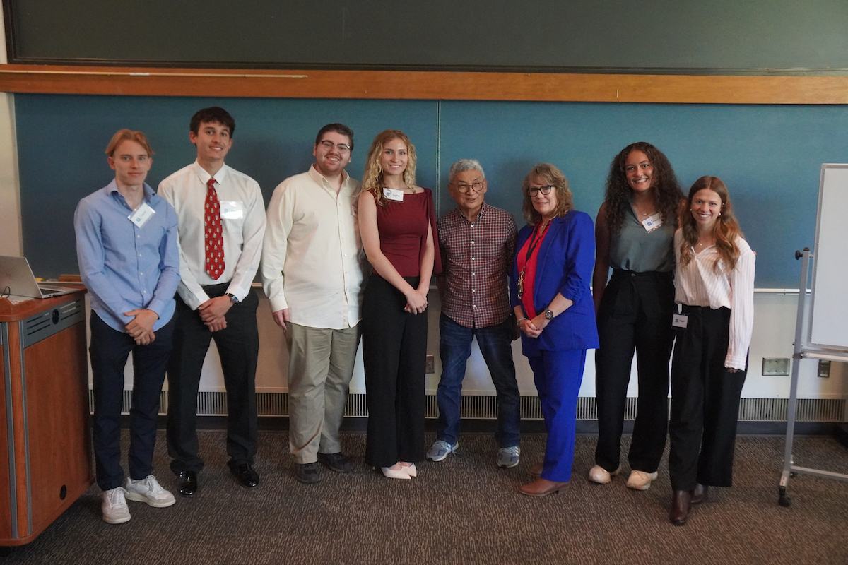 Students in the National Millennial and Gen Z Club meet with businessman Bill Imada on campus