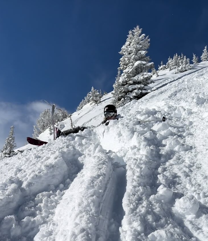 OAP worker Nora skiing on Mt. Hood.