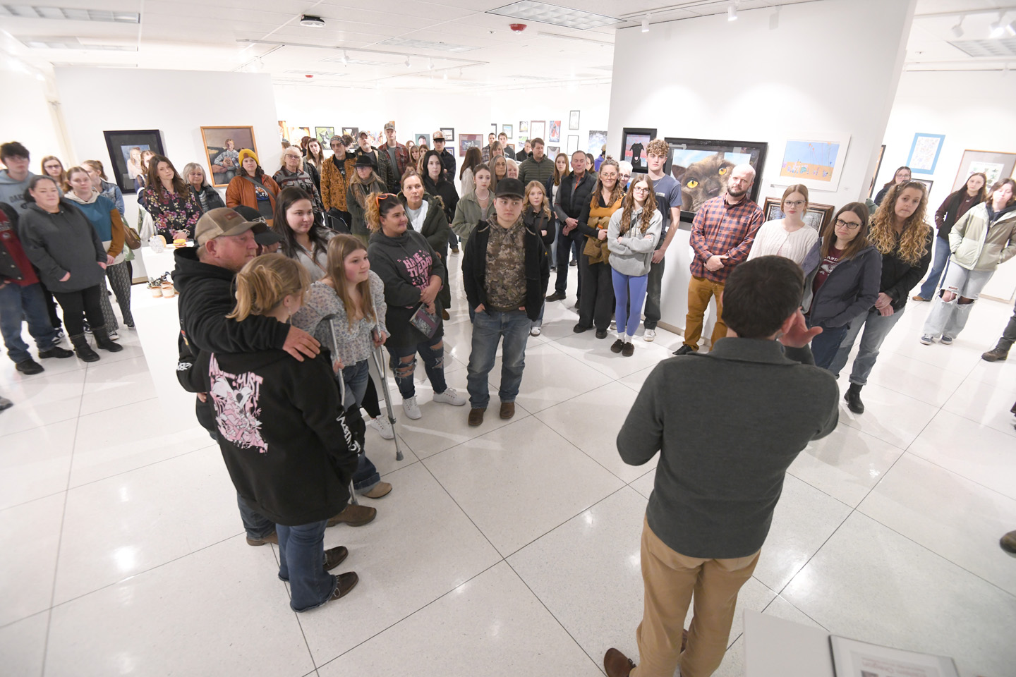 Student artwork is on display during the 2026 Eastern Oregon Regional High School Art Exhibition at Eastern Oregon University’s Nightingale Gallery in Loso Hall. The annual exhibition features more than 250 works by students from 15 regional high schools and runs through March 13. (Michael K. Dakota/ Eastern Oregon Univeristy)