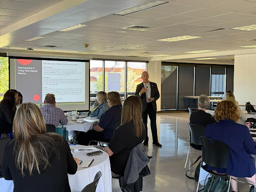 Eastern Oregon University faculty, staff, and leadership gathered during a workshop hosted through the Association of American State Colleges and Universities (AASCU) as part of the Postsecondary Value Framework initiative. EOU was selected as one of 10 universities nationwide to participate in discussions focused on improving student outcomes and demonstrating the value of higher education.