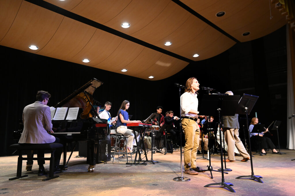 45th Parallel members performing at EOU