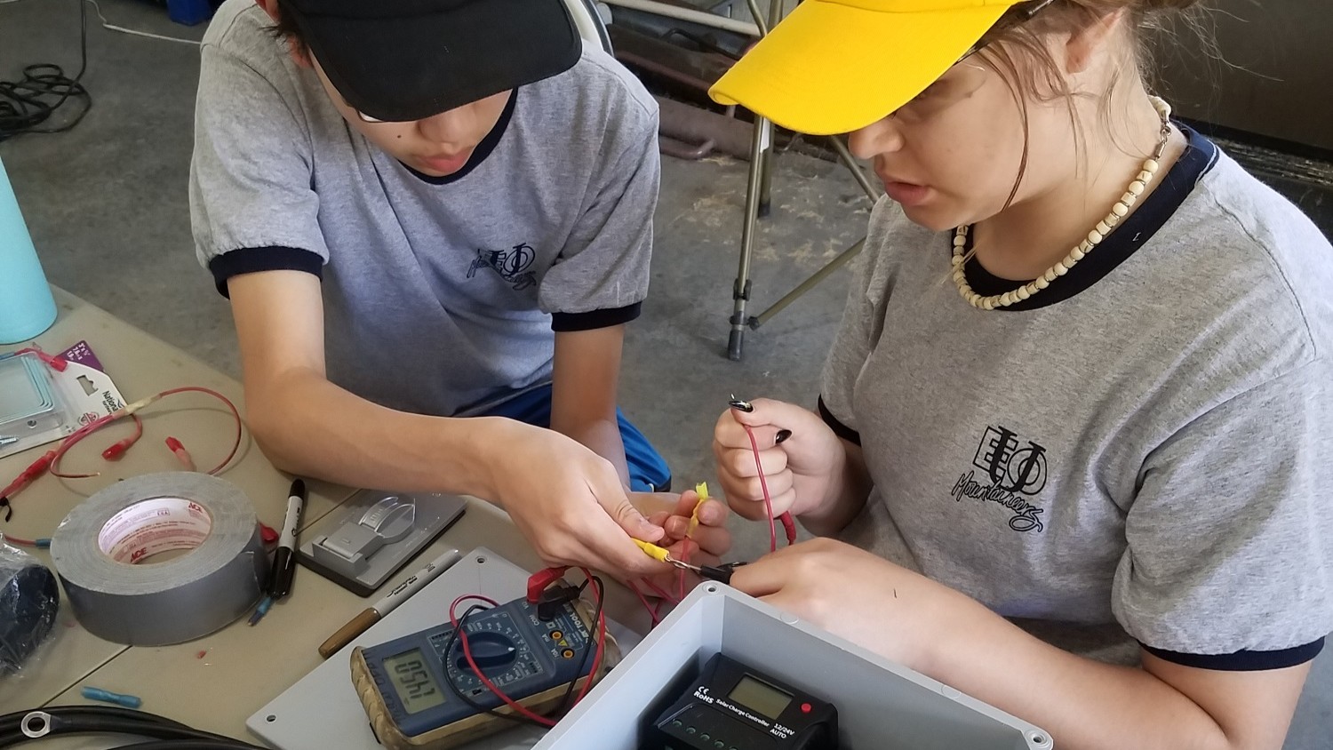 Bits & PCs students soldering in the lab