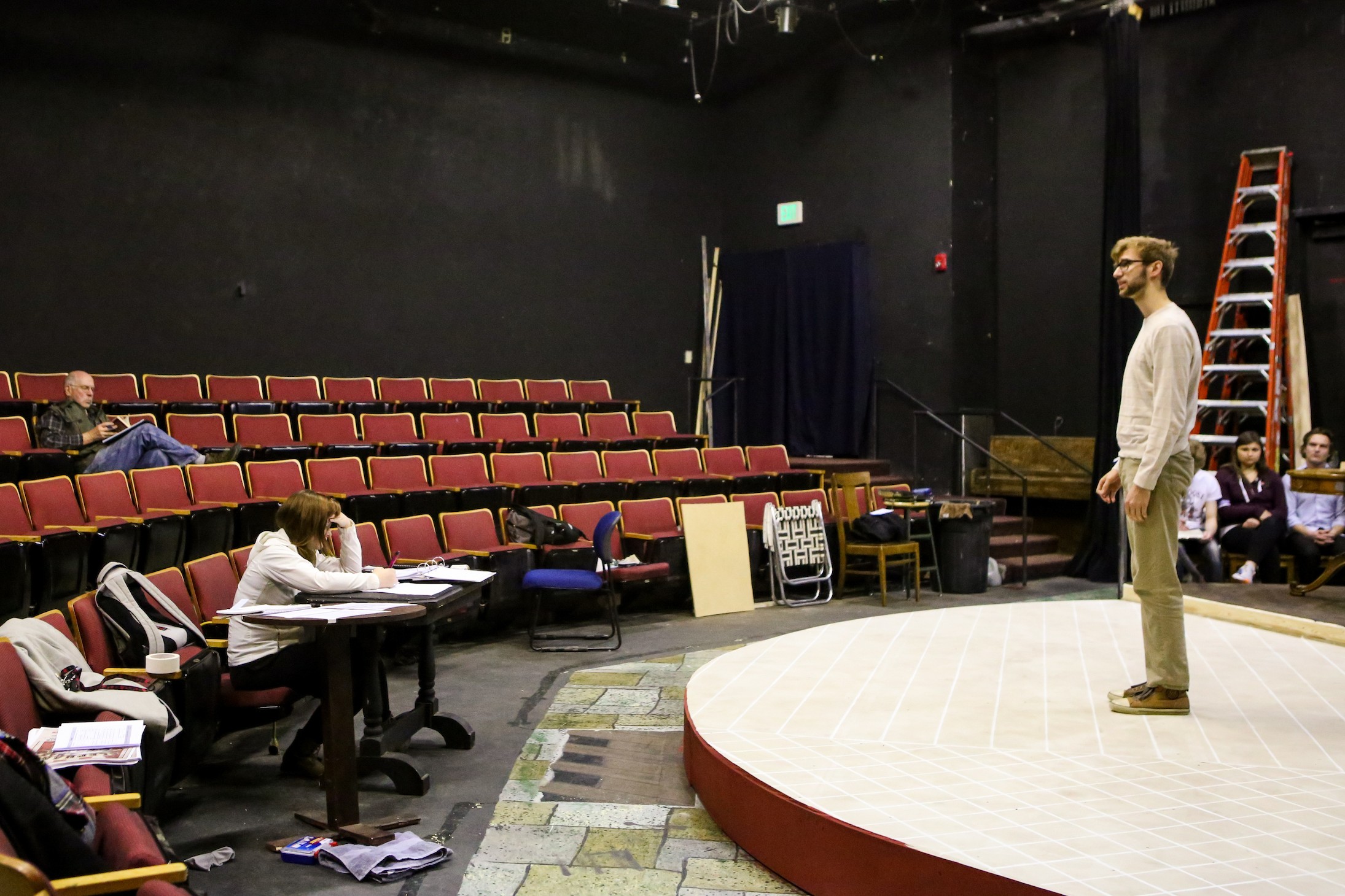 Theatre Students during recital in Schwarz Theater
