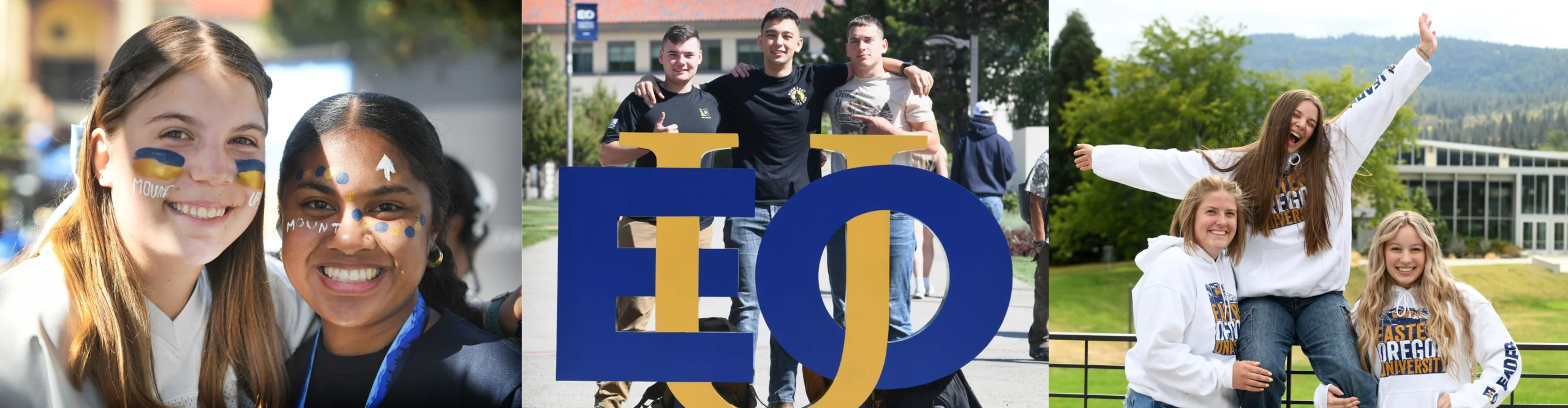 Happy EOU students across campus